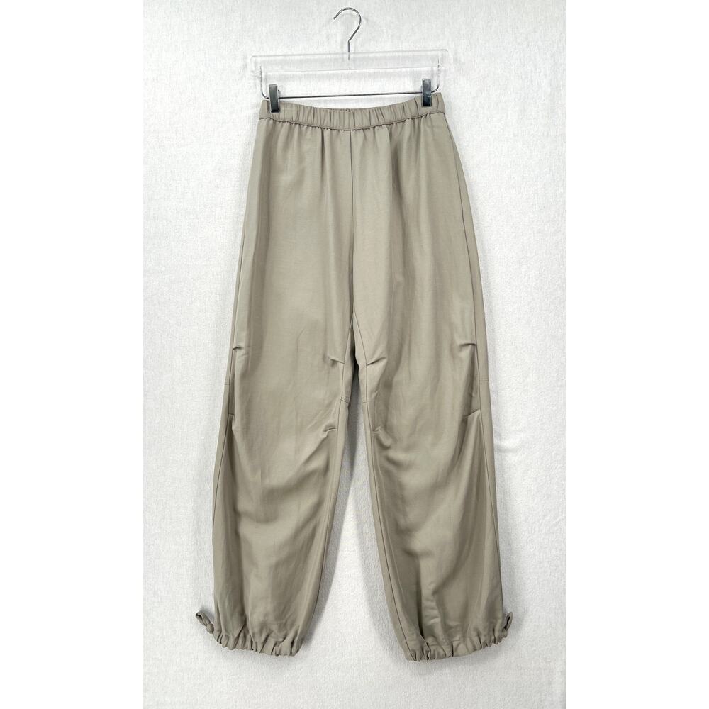 ENZA COSTA Twill Flight Pant Women Small Limestone Utility Pull On High Rise NEW - Picture 3 of 15